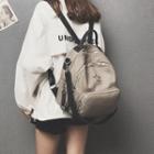 Faux Leather Star Backpack