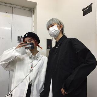 Couple Matching Shirt With Metal Chain