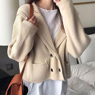 Double-breasted Hooded Cardigan