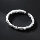 Textured Sterling Silver Open Ring 1 Piece - S925 Silver - Silver - One Size