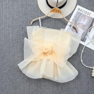 Rose Accent Mesh Camisole Top