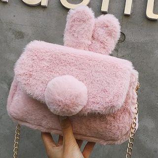 Rabbit Ear Accent Furry Crossbody Bag