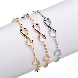 Rhinestone Infinity Symbol Bracelet