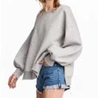 Long Sleeve Loose-fit Plain Pullover