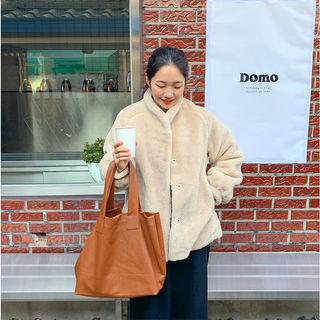Pleather Shopper Bag