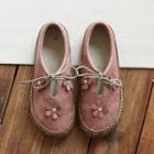 Flower Applique Lace-up Shoes