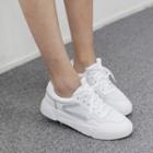 Faux-leather Mesh Sneakers