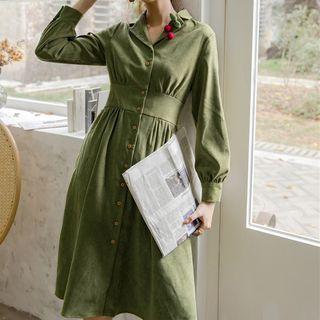 Cherry Midi A-line Shirtdress