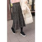 Floral Maxi Flare Skirt Black - One Size