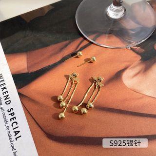 Alloy Fringed Earring Stud Earring - 1 Pair - Gold - One Size