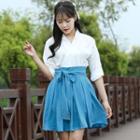 Cosplay Set: Top + Pleated Skirt