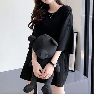 Set: Elbow-sleeve T-shirt + Crossbody Bear Plush