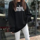 Letter Print Loose-fit Pullover