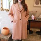 Single-breasted Woolen Tailored Coat