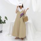 Contrast-panel Wide-leg Jumpsuit