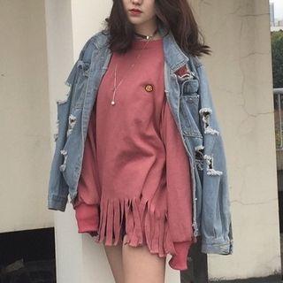Fringe Hem Sweatshirt