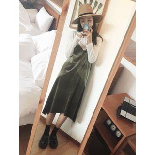 Spaghetti-strap Velvet Dress
