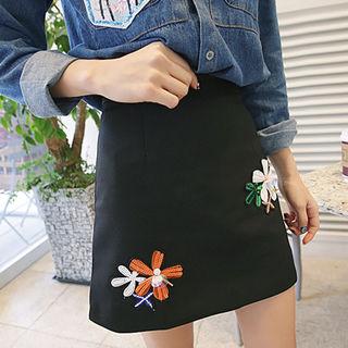 Sequined-detail A-line Skirt