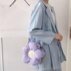 Mini Plush Flower Crossbody Bag
