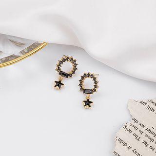 Star Hoop Earring 1 Pair - E2660 - As Shown In Figure - One Size