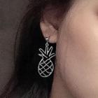 Alloy Pineapple Dangle Earring 1 Pair - 0076a - Silver - One Size