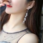 Crystal Flower Fringed Earring