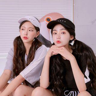 Letter-printed Sun Visor Cap