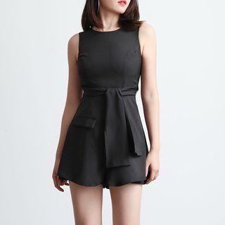 Tie-waist Sleeveless Playsuit