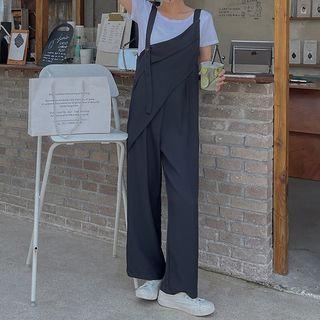 Asymmetrical Neck Jumper Pants