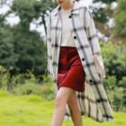 Long Plaid Jacket As Shown In Figure - One Size