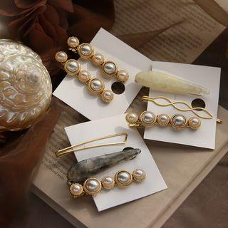 Set: Acrylic / Faux Pearl Hair Pin (various Designs)