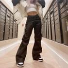 Side-tie Low Waist Loose Fit Pants