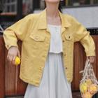 Loose-fit Buttoned Denim Jacket