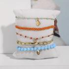 Set Of 5: Starfish / Star / Shell Anklet (assorted Designs) 8796 - As Shown In Figure - One Size