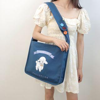 Sheep Print Flap Crossbody Bag