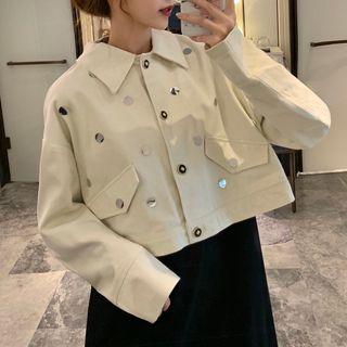 Embellished Buttoned Jacket Off-white - One Size