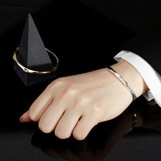 Irregular Sterling Silver Open Bangle