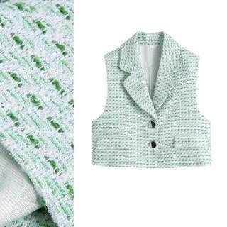 Tweed Crop Vest