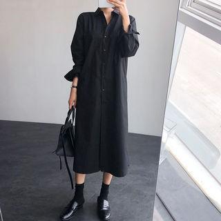 Plain Colored Long Shirtdress