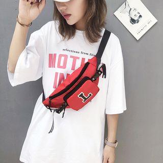 Nylon L-print Waist Bag