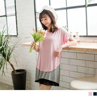 Mock Two Piece Color Block Tunic