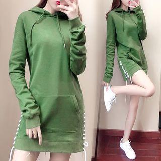 Lace-up Hooded Dress
