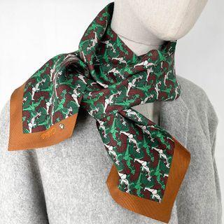 Patterned Scarf Green - One Size