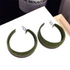 Velvet Hook Earring Army Green - One Size