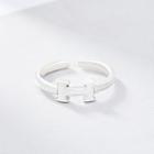 Letter Open Ring Silver - One Size