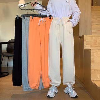 Crescent Embroidered Jogger Sweatpants