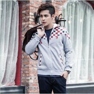 Check Panel Hoodie