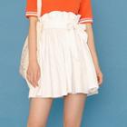 High-waist Bow-detail Skirt White - One Size