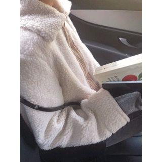 Zip-up Boucl -knit Jacket One Size