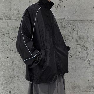 Reflective Piped Zip Jacket